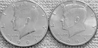 2 - 1991 Kennedy half dollar coins 1 P + 1 D
