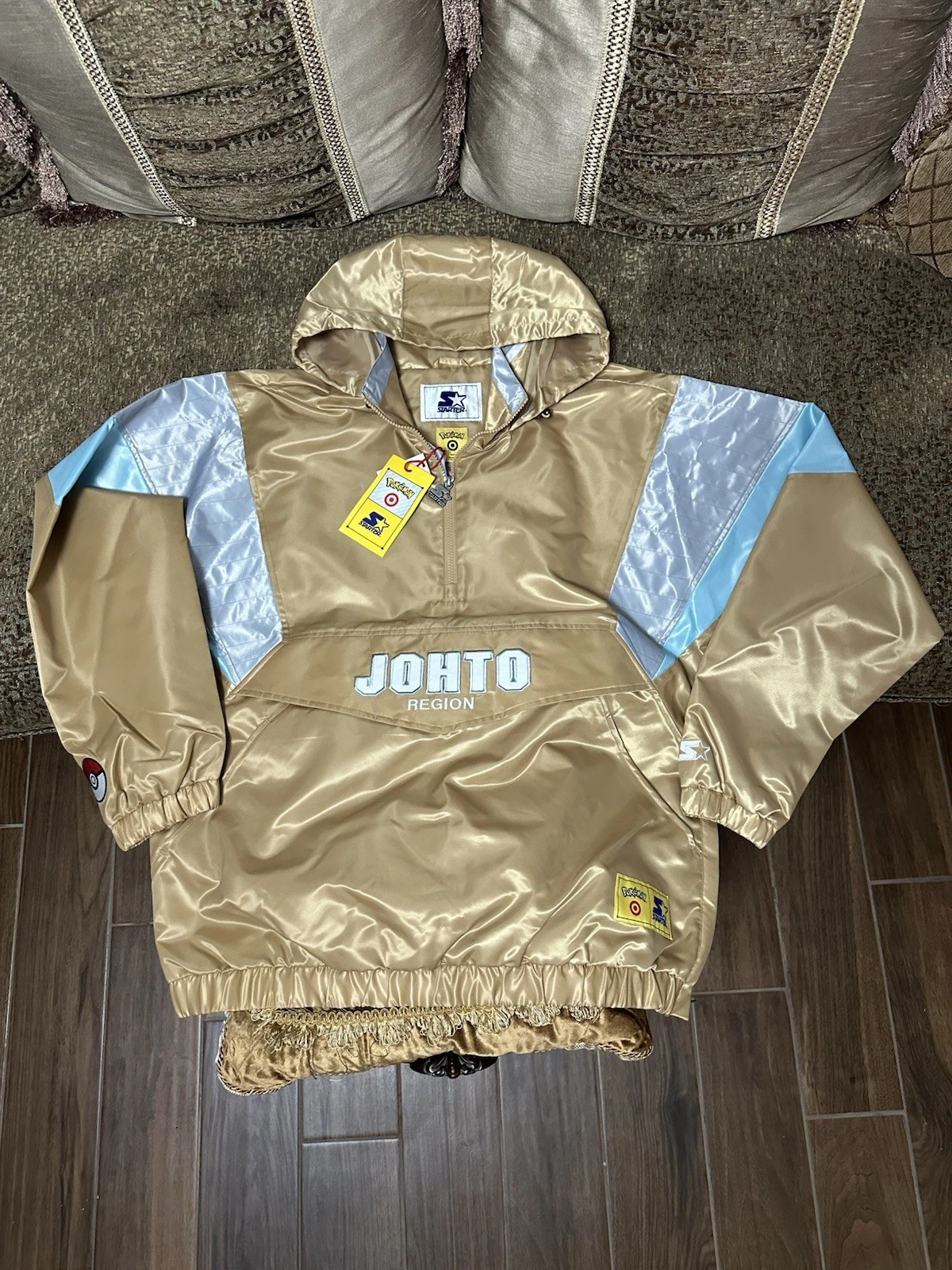 Pokemon x Target Gold Johto Starter Jacket Size XL On Hand Ready to Ship