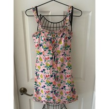 Urban Outfitters UO Lila Fruit Print Lace Up Cotton Mini Dress XS NWT