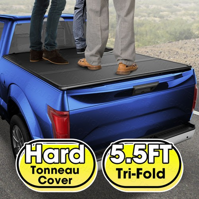 #ad 5.5Ft Hard Tri Fold Truck Bed Tonneau Cover For 2015 2026 Ford F 150 F150 Top On $389.49