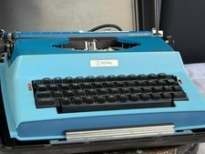 Royal Apollo 12 ST Vintage Portable Typewriter Blue w/ Original Case thumbnail