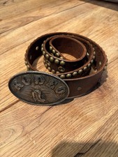 Vintage Brown Studded Belt 34inch