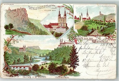 10706636 - 6457 Maintal Castle Banz Lichtenfels Staffelberg lithograph