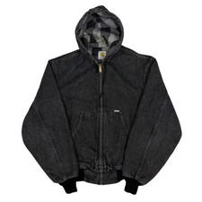 Carhartt black hooded work wear jacket
