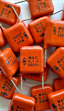 40X - .1uF @ 250V (5%) (SIEMENS MAC) POLYESTER CAPACITOR - Audio /Filtering