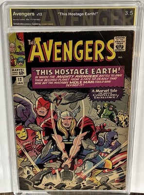 AVENGERS #12 (1965) - Classic Thor Cover SVG 3.5 WHITE PAGES/complete   