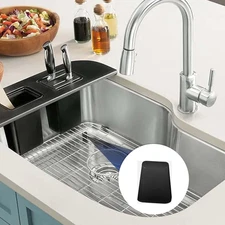 40 Pcs Sink Rack Feet Protective Rubber Bumpers Feet, Black Kitchen Sink Grid Fe