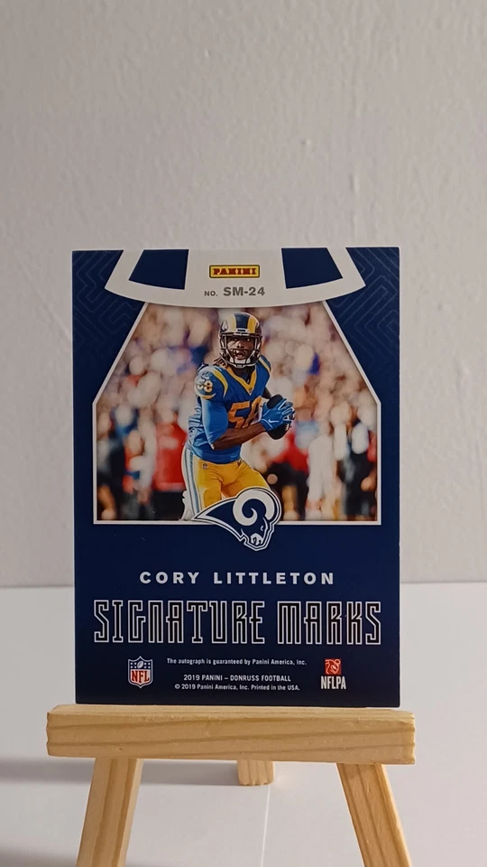 2019 Panini Donruss Signature Marks Cory Littleton #SM-24 Auto Los Angeles Rams  - Image 2 of 4