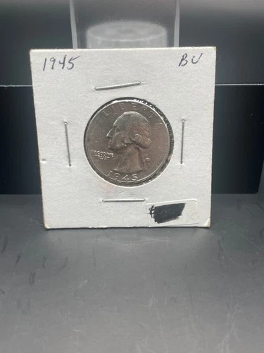 1945 Washington Quarter 25c Silver High Grade GEM BU