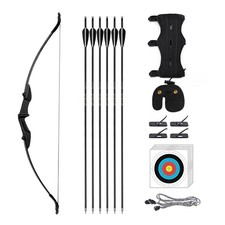 Beginner Recurve Bow Arrows Set Right and Left Hand Archery Takedown Bow 20lb