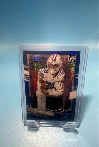 2023 Panini Donruss Optic - Donruss Threads CeeDee Lamb #DT-CDL Blue Hyper Prizm