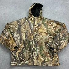 RealTree Jacket Adult Extra Large Brown Workwear Hunting Camo Insulated Hood Men