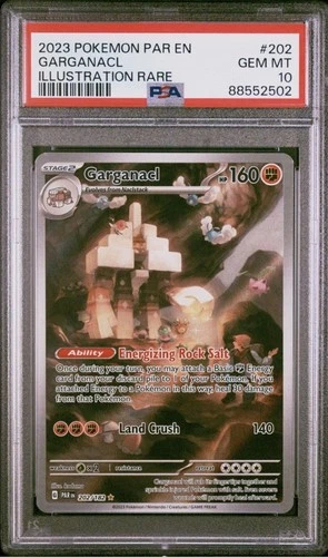 2023 Pokemon Par En-Paradox Rift GARGANACL ILLUSTRATION RARE #202 PSA 10
