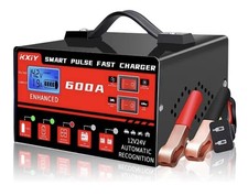 12V 24V Car ATV Motorcycle Battery Charger with LCD Display, Smart Maintainer