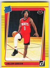 2021-22 Panini Donruss Rated Rookies Yellow Flood Jalen Green RC #209 Houston