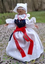 Trachten Puppe aus Polen alte Handarbeit aus Holz 13cm Sammler Souvenir