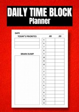 Daily Time Block Planner Hourly To Do List Undated Timebox Schedule Time Box ...