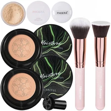 Mushroom Head Air Cushion CC Cream Natural Foundation,Phoera Powder, Bright Make