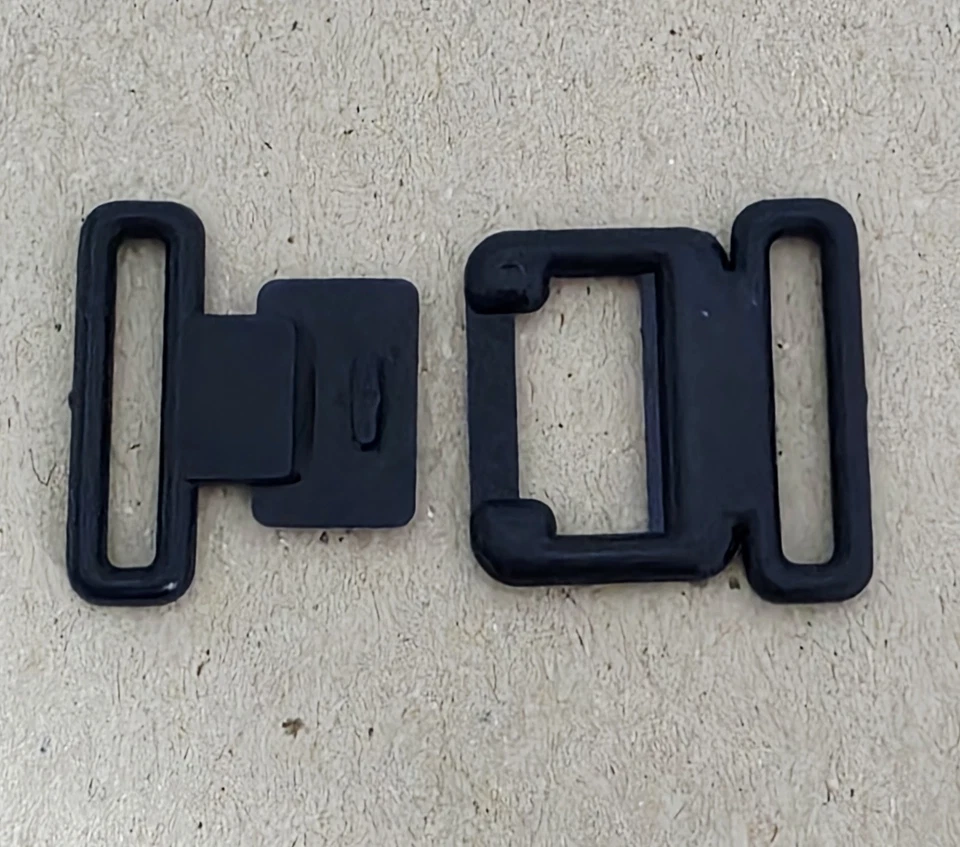 Hebilla de liberación rápida vintage de plástico azul marino pequeña 1,5" 2 piezas  Foto 4 de 4