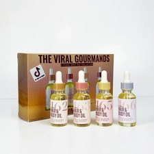 NEW MIIMMIIC Viral Gourmand Body Massage Oil 4 Piece Gift Set Travel Size Scents
