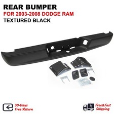 Textured Black Rear Step Bumper Assembly For 2003-2008 Dodge Ram 1500 2500 3500 Textured Black Rear Step Bumper Assembly For 2003-2008 Dodge Ram 1500 2500 3500