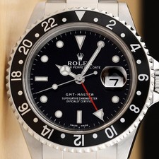 ROLEX MENS GMT MASTER 16700 40MM STEEL BLACK DATE OYSTER WATCH $1 NR 9/30