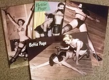 FOUR Modern Postcards: BETTIE PAGE in a Spot of Bother! Free UK p&p