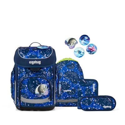 Ergobag Schulranzen-Set CUBO OzeanBärwohner 5-teilig