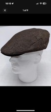 Scala Vintage Herringbone Twead Size L Wool Hat Grandpa Chic Newspaper Boy