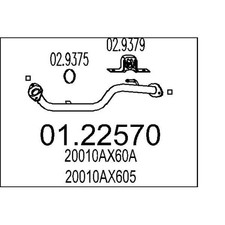 MTS Abgasrohr Neu für Nissan Micra 3 K12 + C+C Note 1 1.0 1.2 1.4 16V Auspuff 