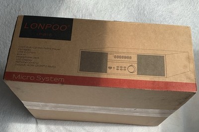 LONPOO LP-816 Micro System CD/MP3/USB/FM Radio AUX LED Display 40W Brown