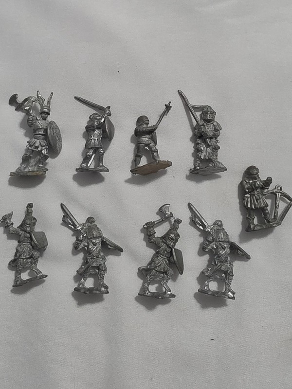 Metal Miniature Figures RPG Wargames D&D Knights In Armor Chainmail Swords #6