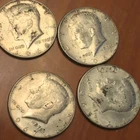 Kennedy Half Dollar 1966 Lot of 4 Circulated 50C US Coins Uncertified