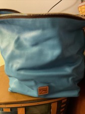 Dooney Bourke Smooth Leather Blue Hobo Shoulder Bag Used Good Condition