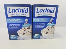 Lactaid Fast Act 96 Count Caplets Travel Packs Lactose Intolerance Relief 2 Pack