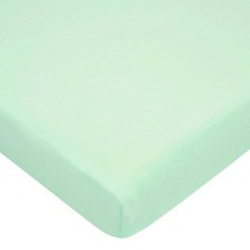 TL Care 100 Natural Cotton Fitted Mini Crib 38x24x5 Inch Pack of 1 , Mint