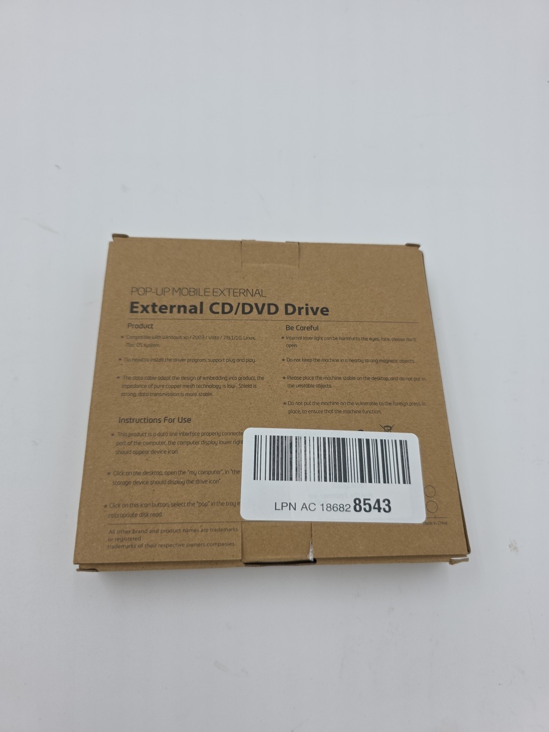 External CD DVD Drive USB 3.0 CD-RW Player for Laptops Desktop PCs Windows 11 10