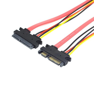 5pcs 7+15 22Pin SATA Extension Cable Male Female ATA Data Power Cord 2.5'' 3.5''