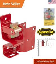Lockable Red One Way Gate Latch for 1-5/8 to 2 Round Tube Gates - Durable Safety