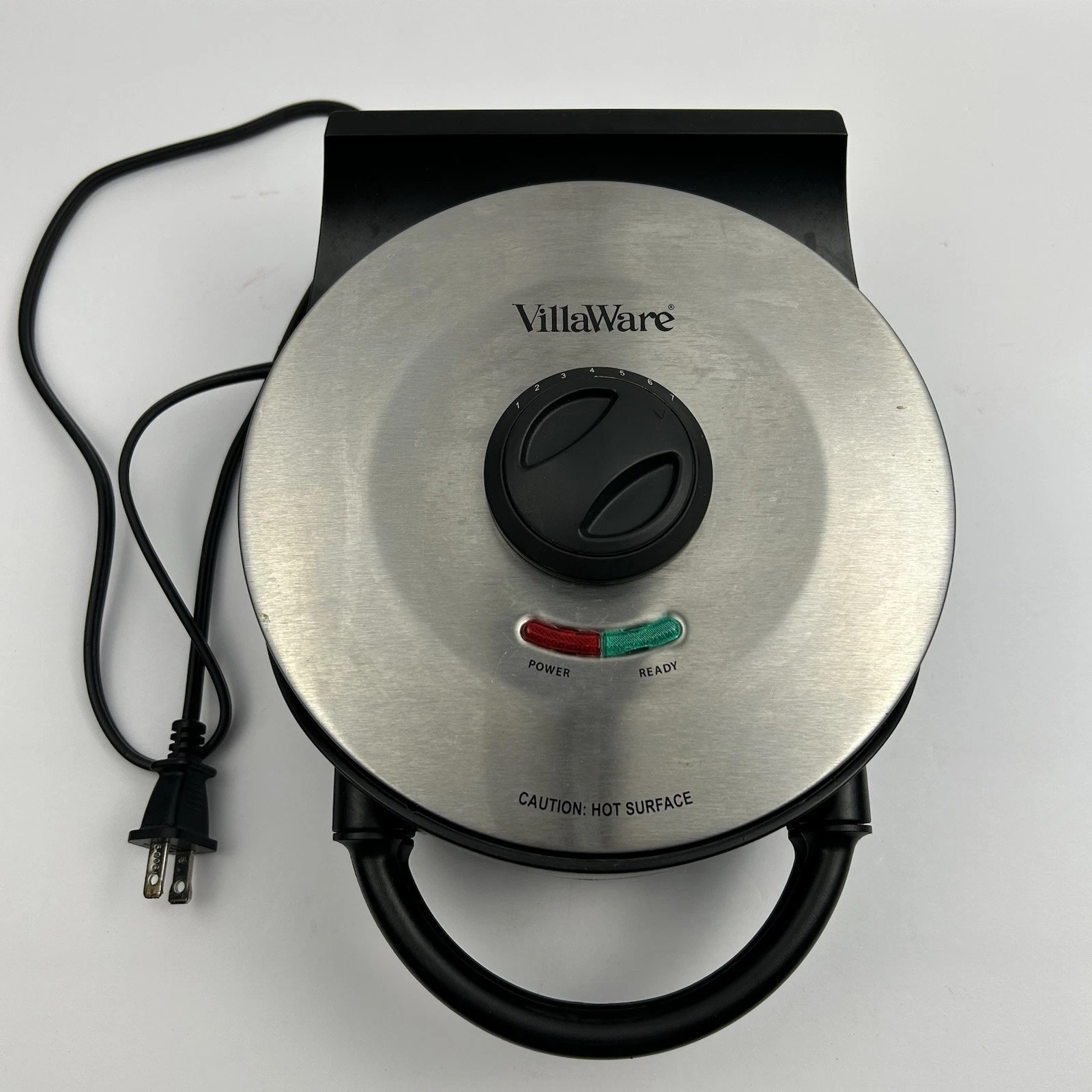 VillaWare Classic Round Waffle Maker V001-33001 Nonstick 4 Slice Tested