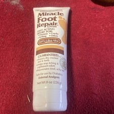 Miracle Foot Repair Cream, 8 oz Repairs Dry Cracked Heels and Feet Diabetic aloe