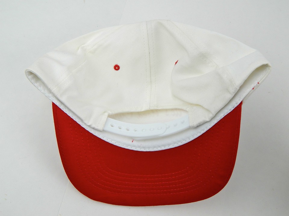 VINTAGE FORD "PETE'S USED CARS" RED & WHITE HAT, OLD SCHOOL, HIPSTER