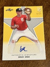 GAVIN KASH 2020 Leaf Perfect Game YELLOW AUTOGRAPH #5/25 TEXAS A&M AGGIES
