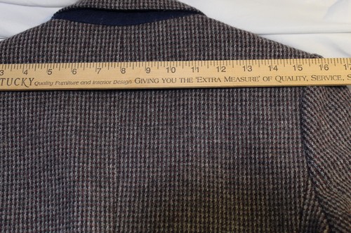 Blazer donna Classic Fashions by Sears (10/M) blu/rosso pied de poule misto lana - Foto 9 di 11