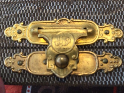 EARLY STERLING SALT&SPOON SET IN ORIGINAL CASE HASP SHOWS (JEBCO?) - Picture 7 of 9
