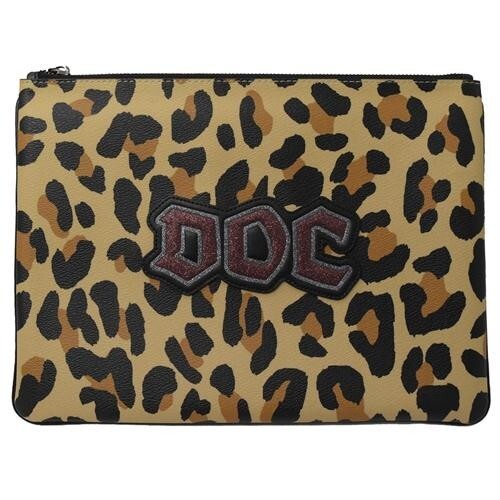 Disney X Coach Snow White Glitter DOC Large Clutch Pouch Leopard  