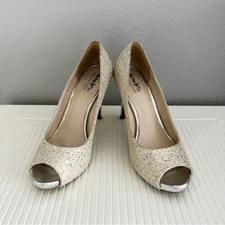 Coach And Four Quillan Heels Champion Gold Color High Heels Open Toe Dress Shoes