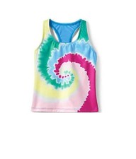 Lands' End Girls Colorful Tie-Dye Racer Back Tankini Top Size 3 NEW