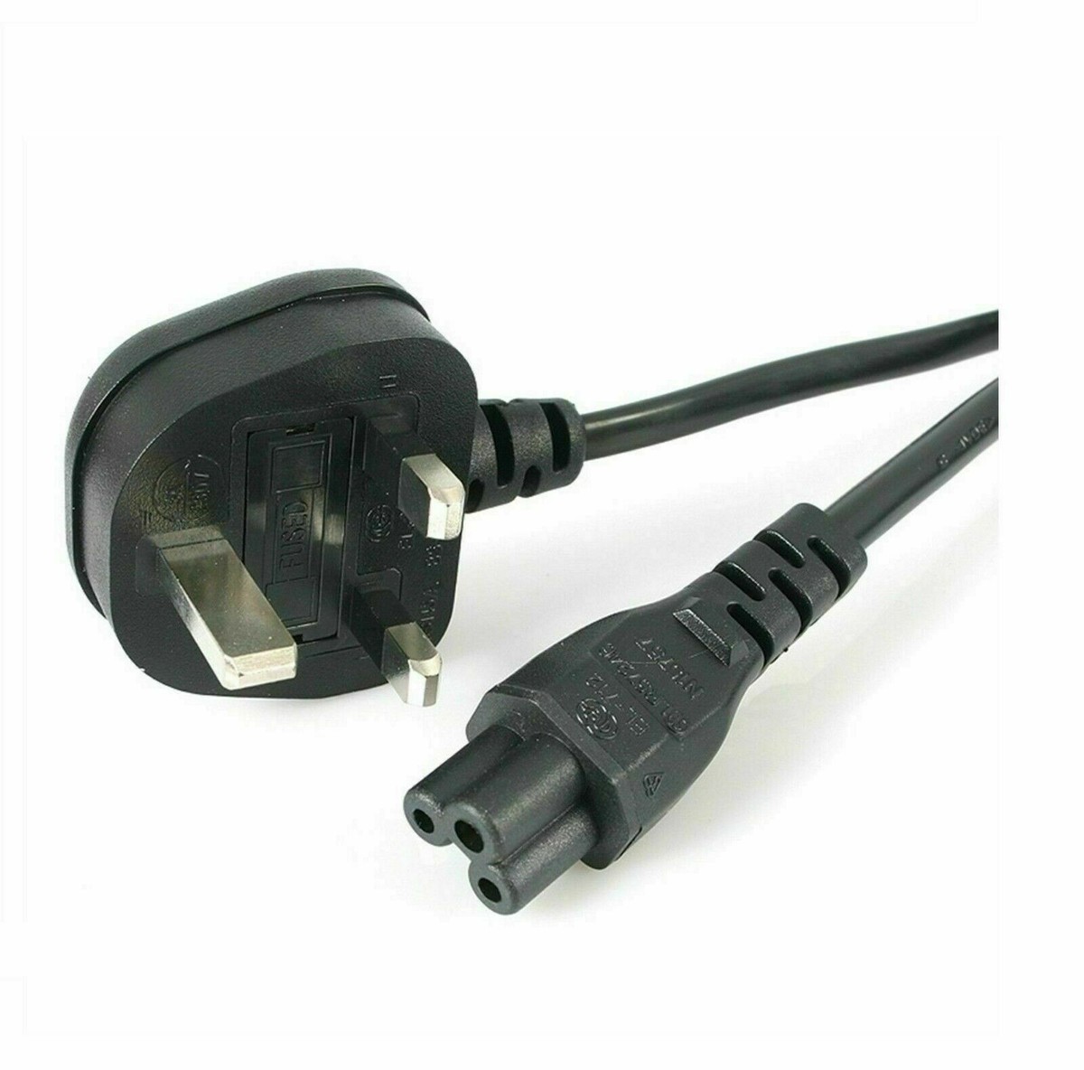 C5 Power Cord C5 Cloverleaf Power Cable – 3-Prong EU Plug To Laptop Adapter, 1 Meter Long Laptop Power Cable - Foto 8