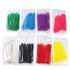 3X100/4''L(15 Color)100Pcs Self-locking Network Nylon Plastic Wire Zip Cable Tie